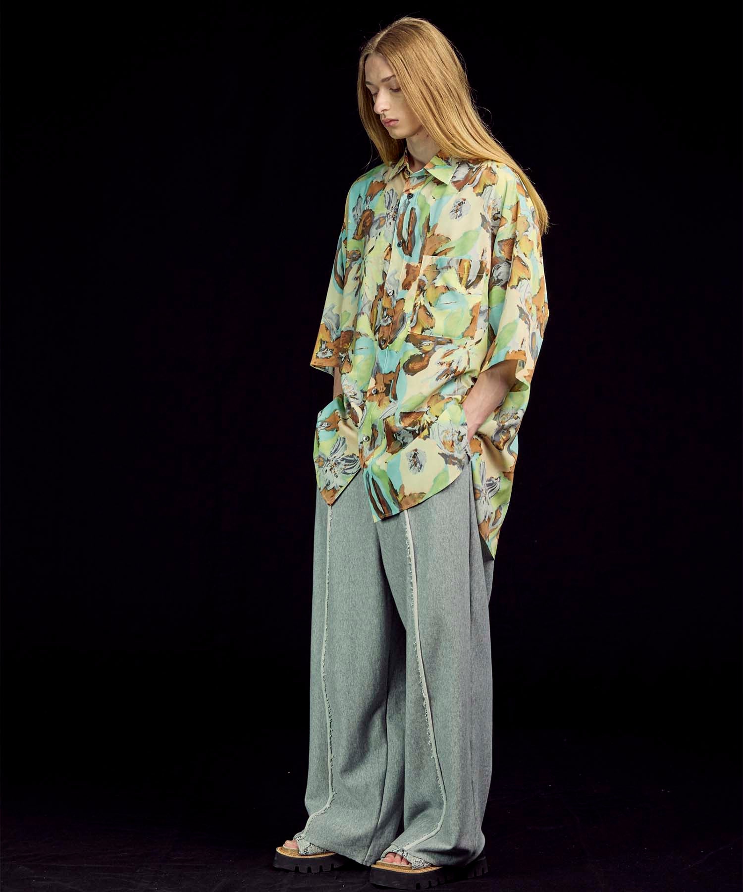 [限量版]原始图形原始额定套圈短袖衬衫外套