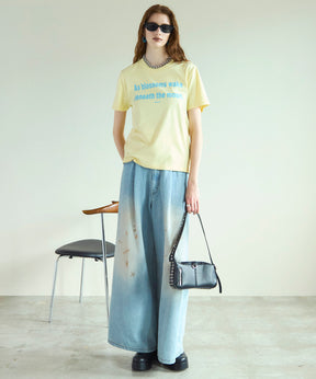 Waist Tuck Wide Denim Pants