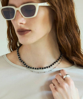 Black Onyx Chain Combination Necklace