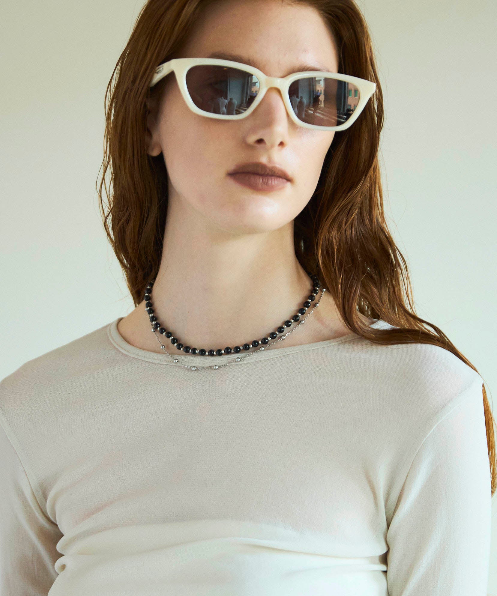 Black Onyx Chain Combination Necklace