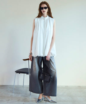 Waist Tuck Wide Denim Pants