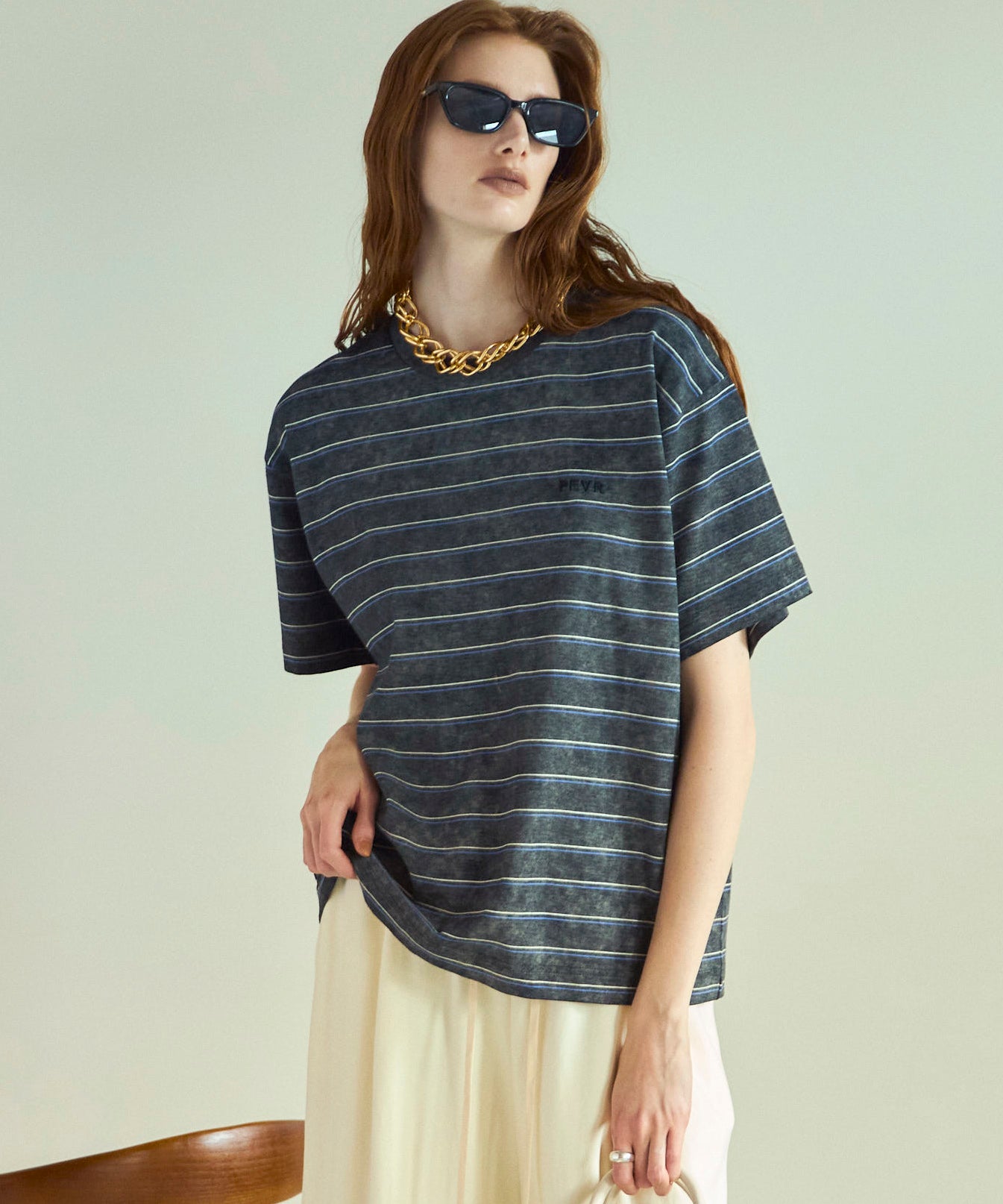 【SALE】Back Numbering Border T-shirt