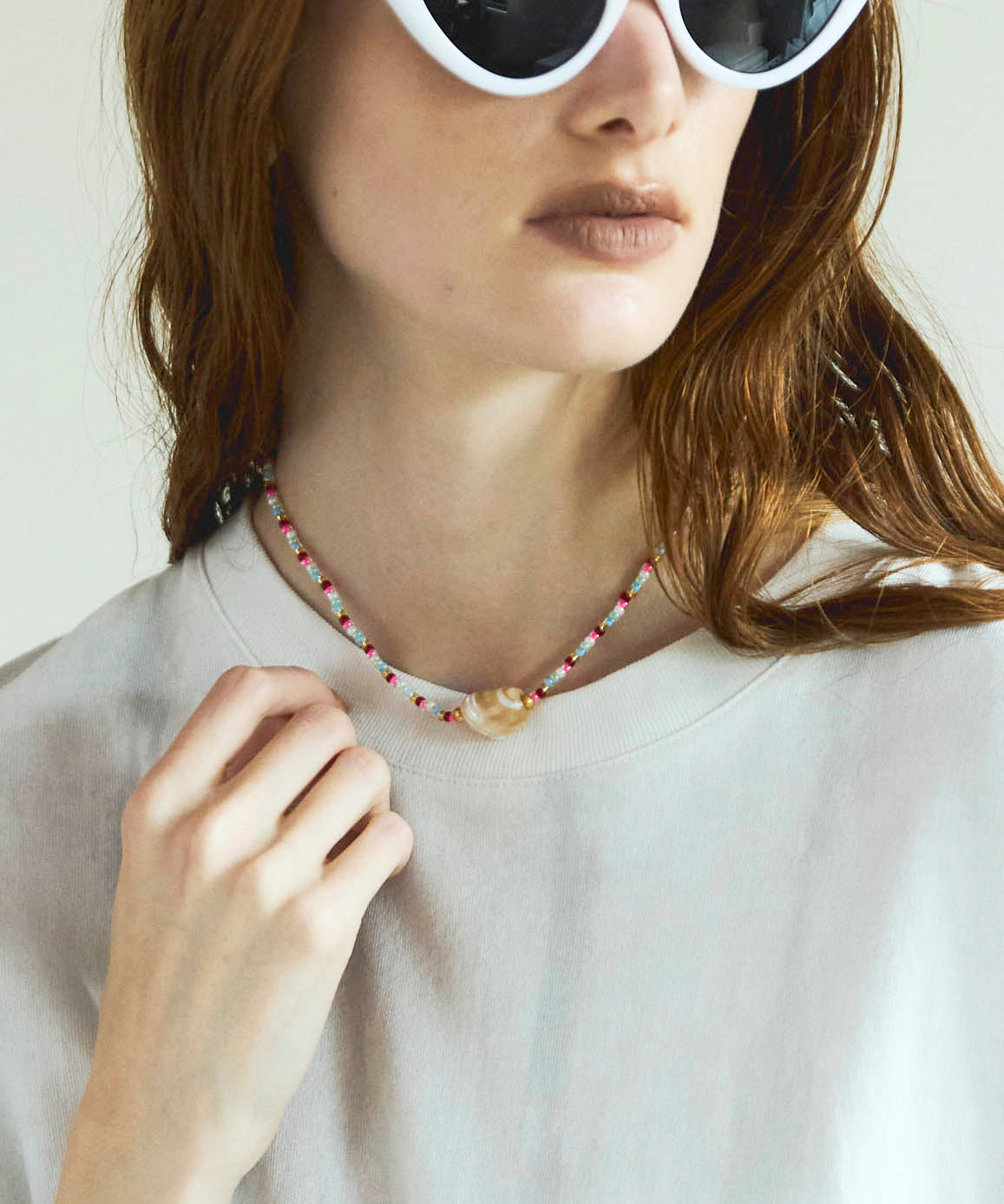 구슬 조합 진주 목걸이