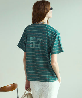 【SALE】Back Numbering Border T-shirt