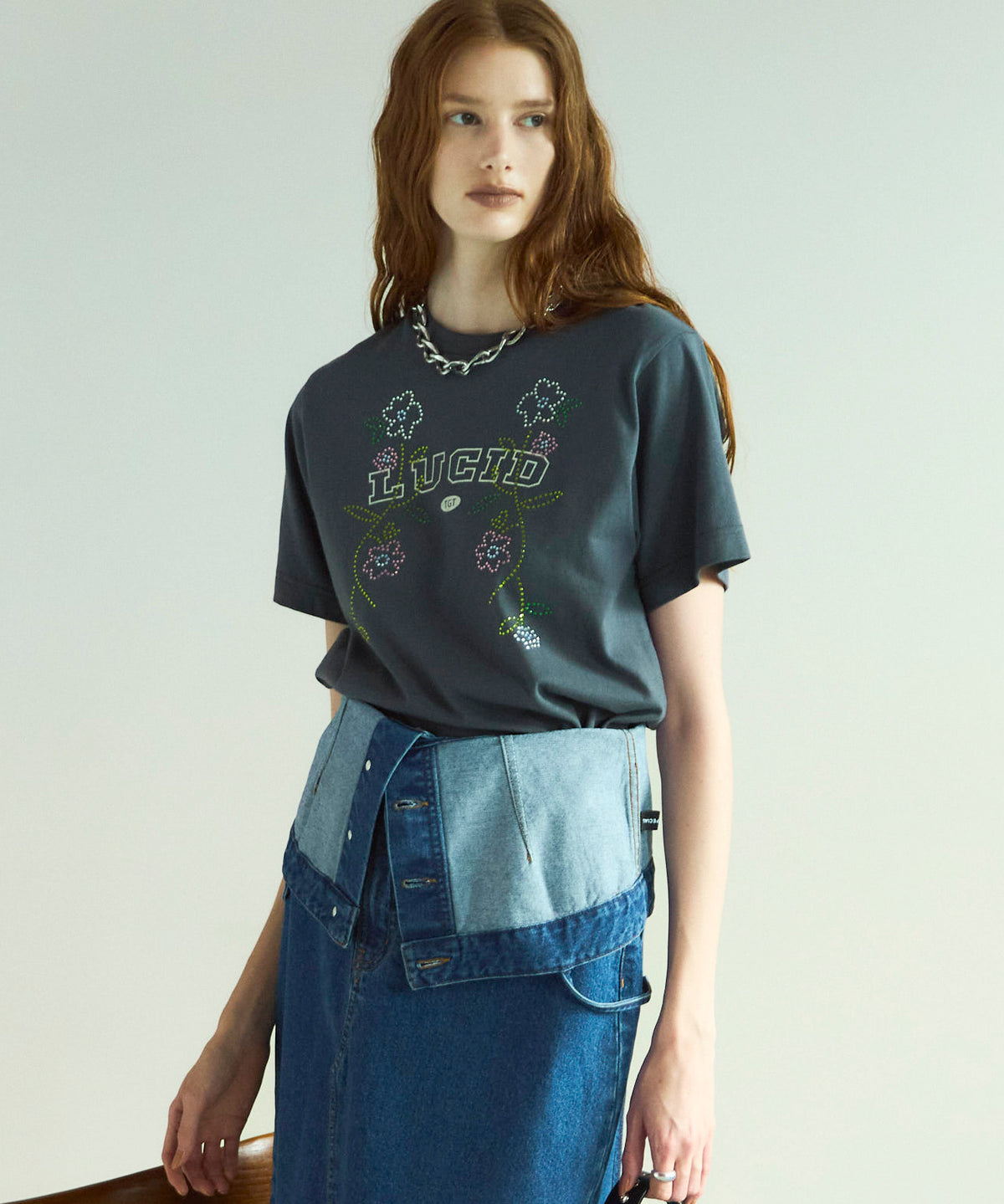 【SALE】LUCID  Glitter Flower T-shirt