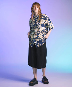 [한정판] 원래 그래픽 프라임-오버 일반 칼라 짧은 슬리브 셔츠