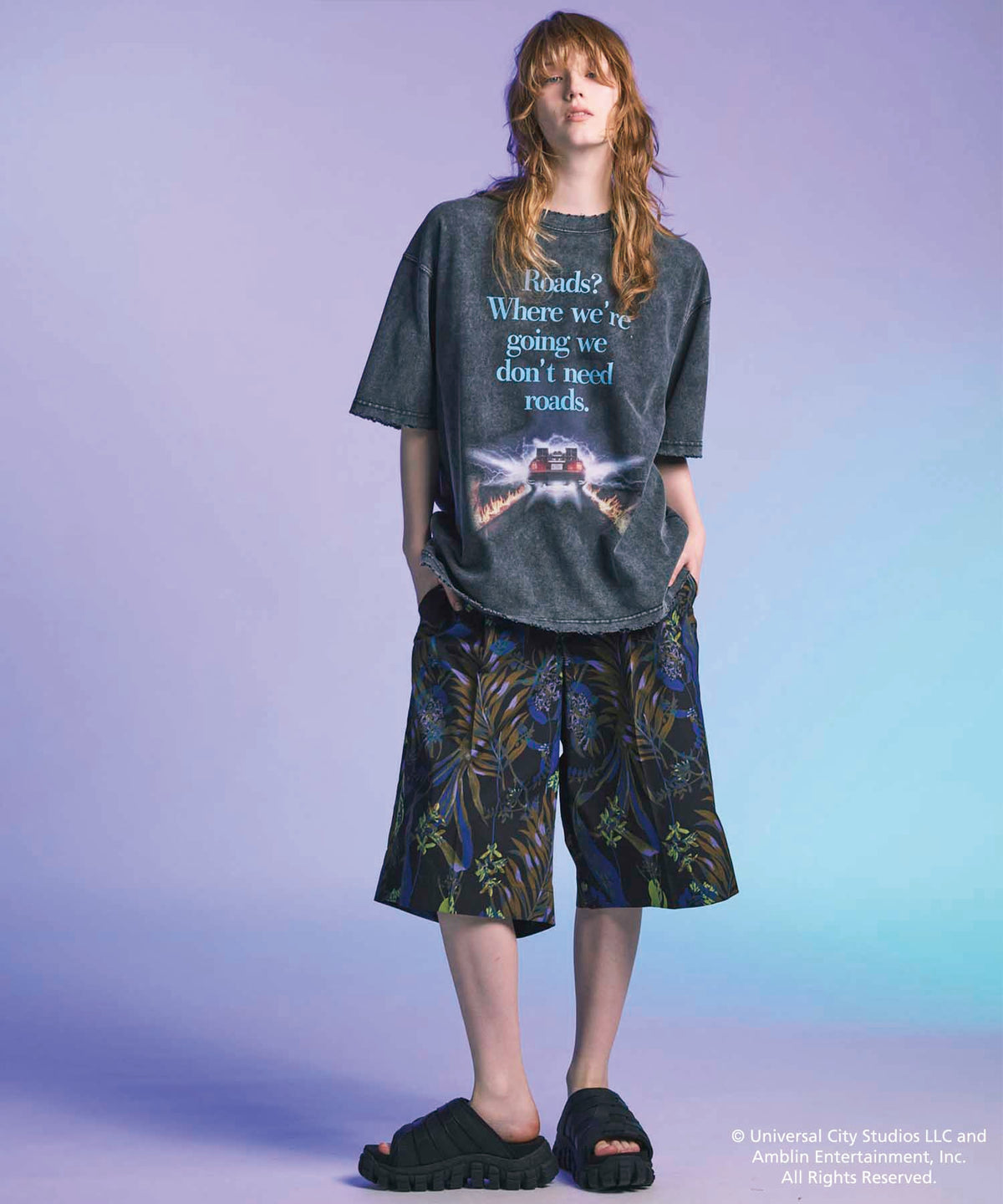 【MOVIE SERIES】「BACK TO THE FUTURE」Prime-Over Crew Neck T-Shirt