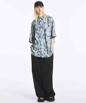 [한정판] 원래 그래픽 프라임-오버 일반 칼라 짧은 슬리브 셔츠