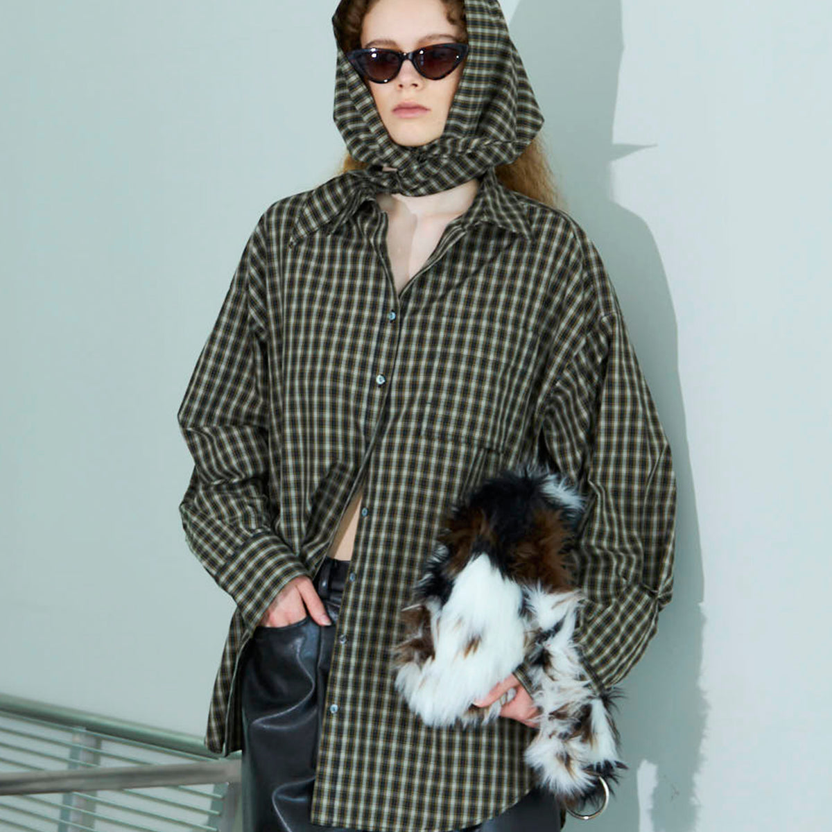 メゾンスペシャル　Oversized Shirt With Babushka Oversized Shirt With Babushka