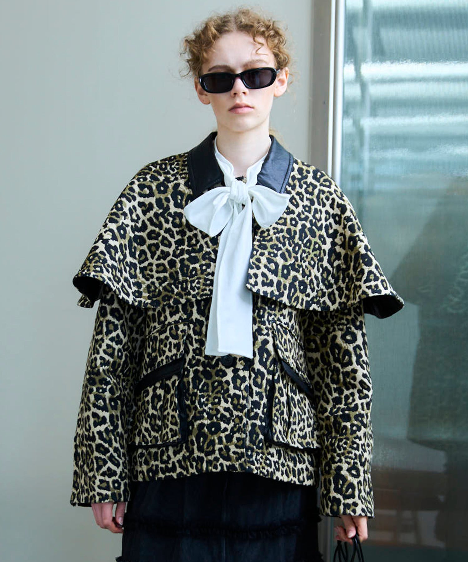 leopard Military Cape Jacket