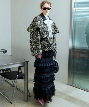 leopard Military Cape Jacket