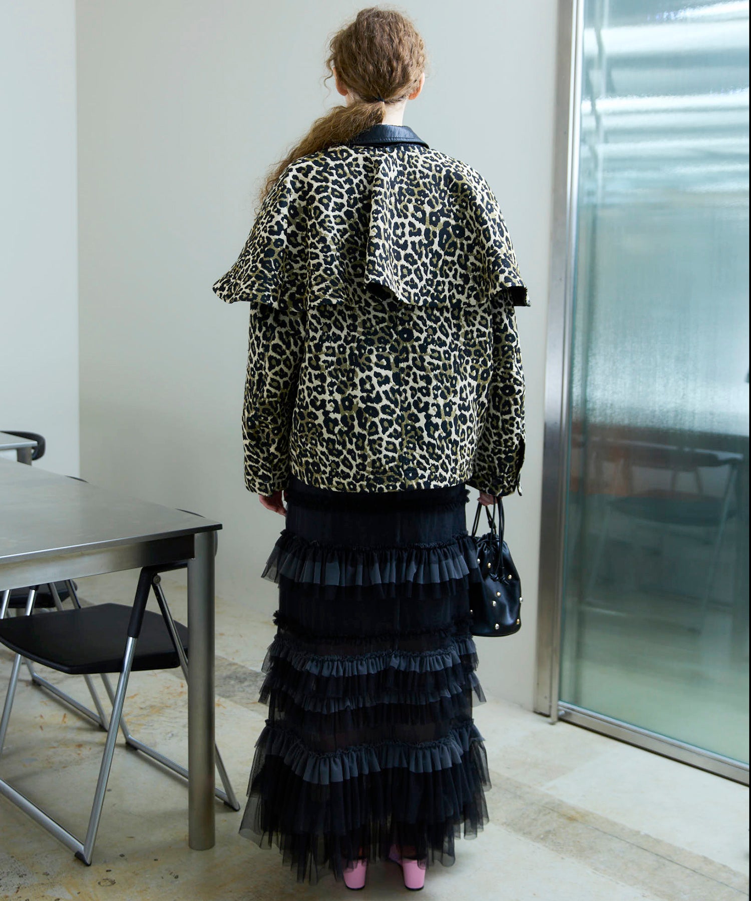 leopard Military Cape Jacket