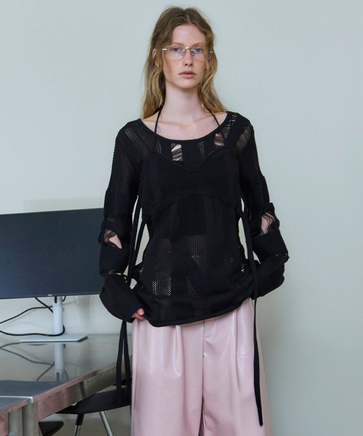 Random Mesh Knit Tops