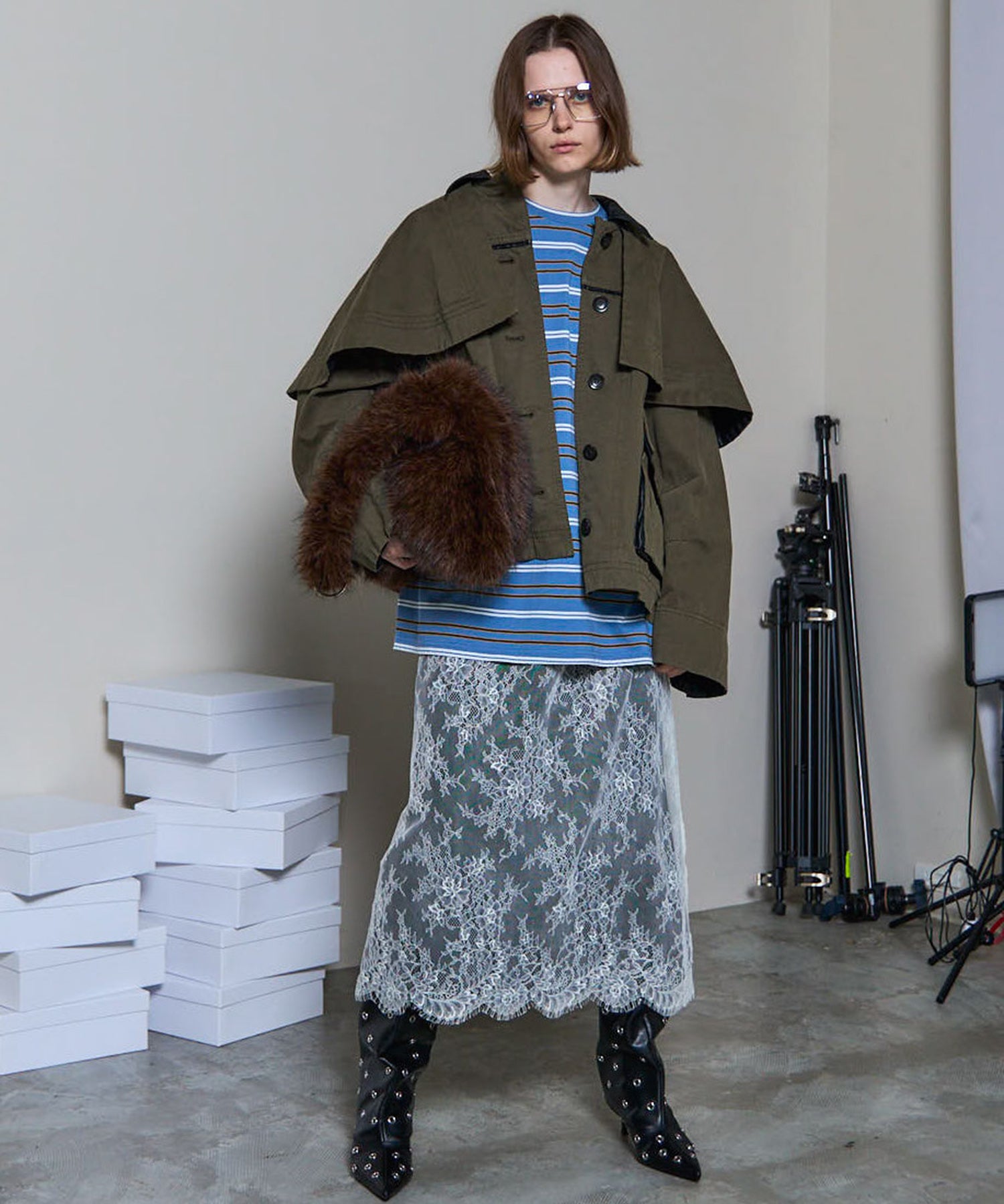 多路Velor美人鱼中心裙