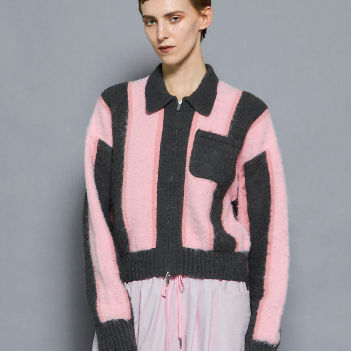 メゾンスペシャル カーディガン 25AUTUMN PRE-ORDER】Soutien Collar Zip Knit Cardigan