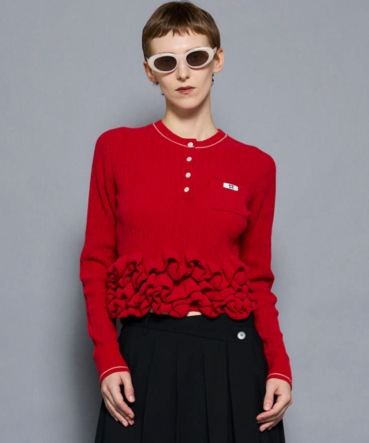 トップス MAISON SPECIAL LaceDocking FrillCardigan トップス MAISON SPECIAL LaceDocking FrillCardigan MAISON