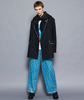 2way Hooded Scarf Cut Off Jacket