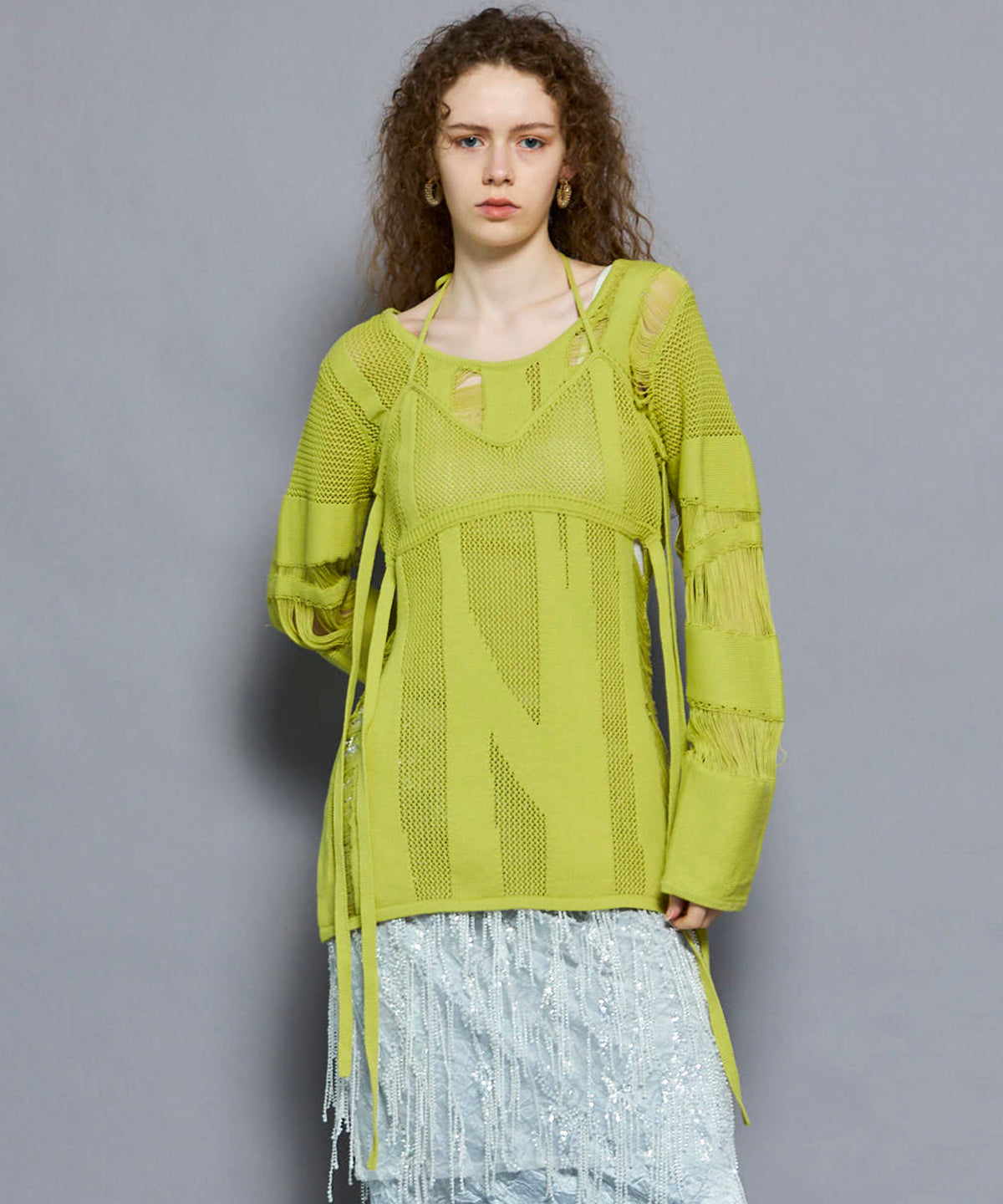 Random Mesh Knit Tops