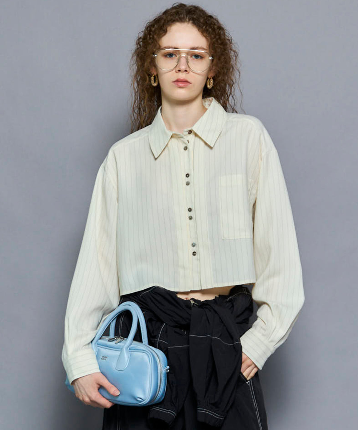 Tuck Stripe Short Shirt