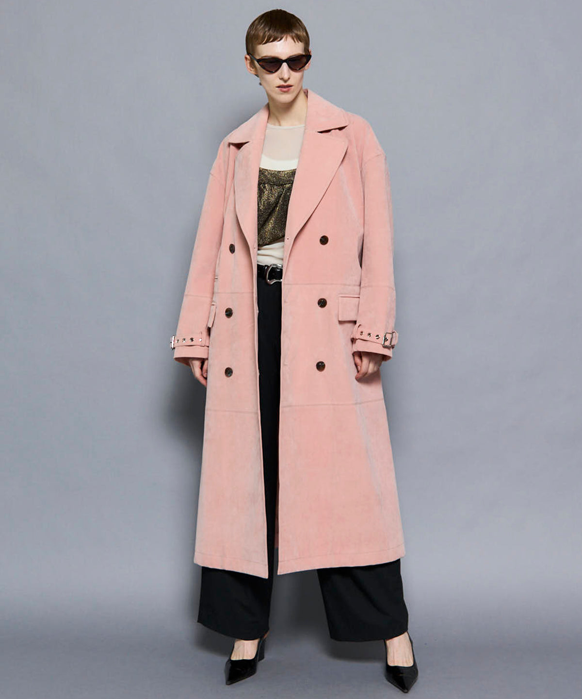 Suede Trench Coat