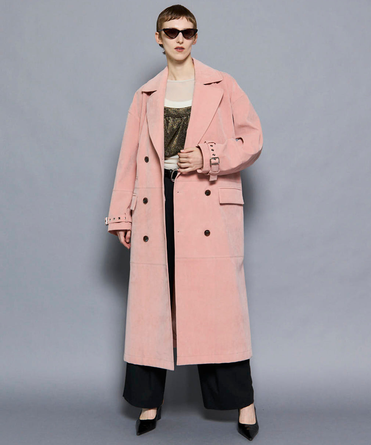 Suede Trench Coat