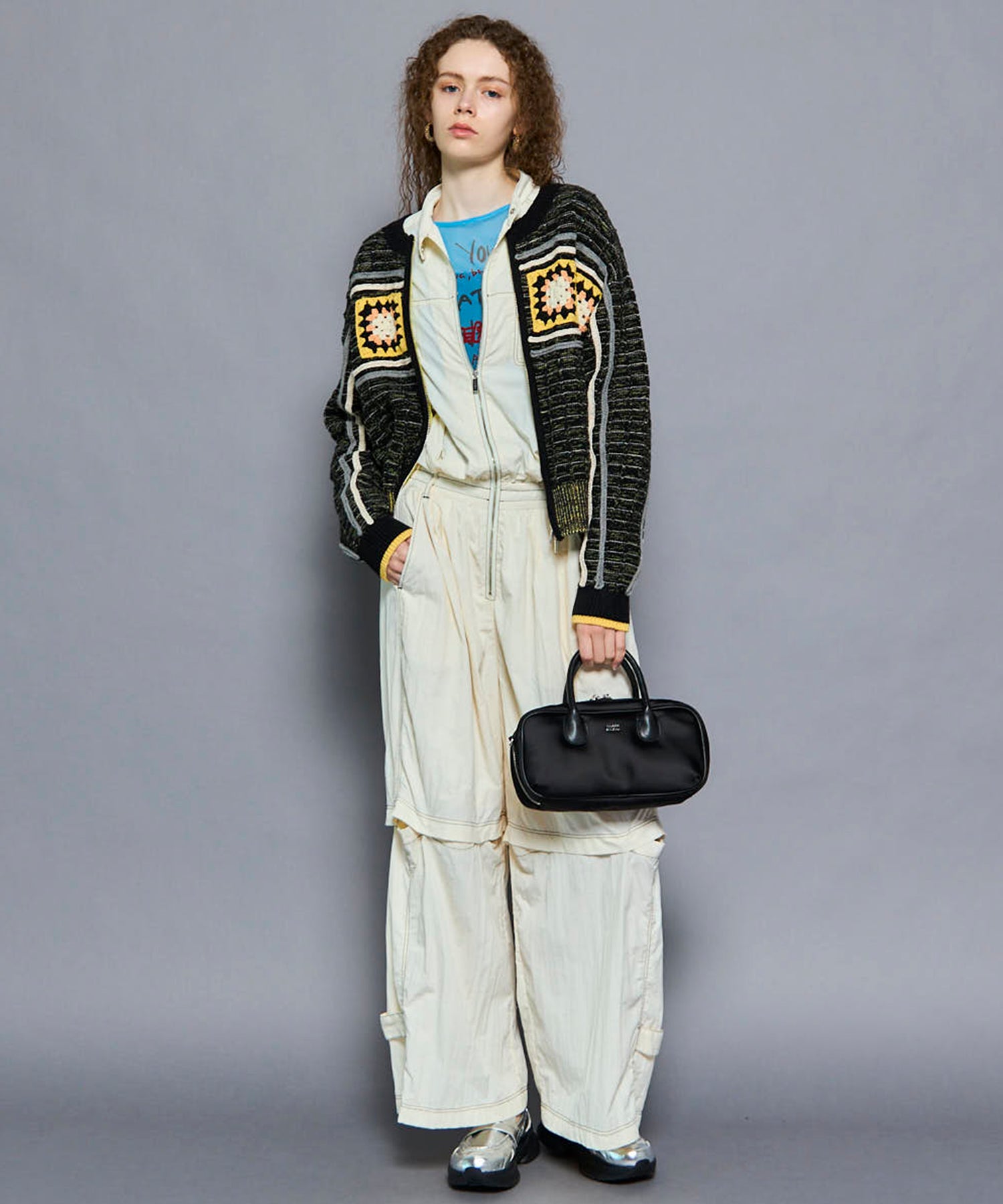 [25autumn preoder] 크로 셰 뜨개질 모티프 zip 니트 카디건