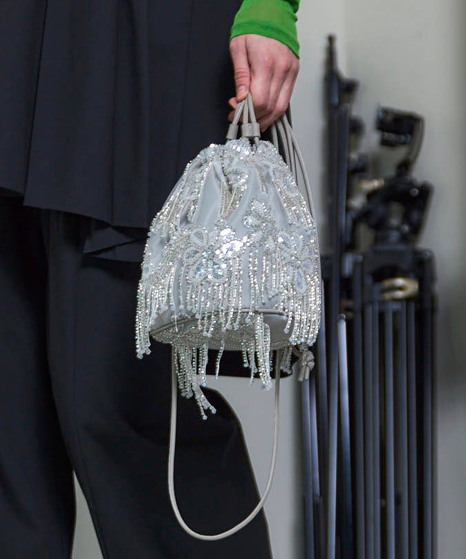 Multi Fabric Drawstring Bag