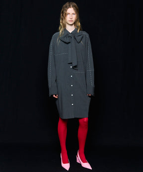 [25AUTUMN PRE-ORDER] Hand Stitch Shirt Dress