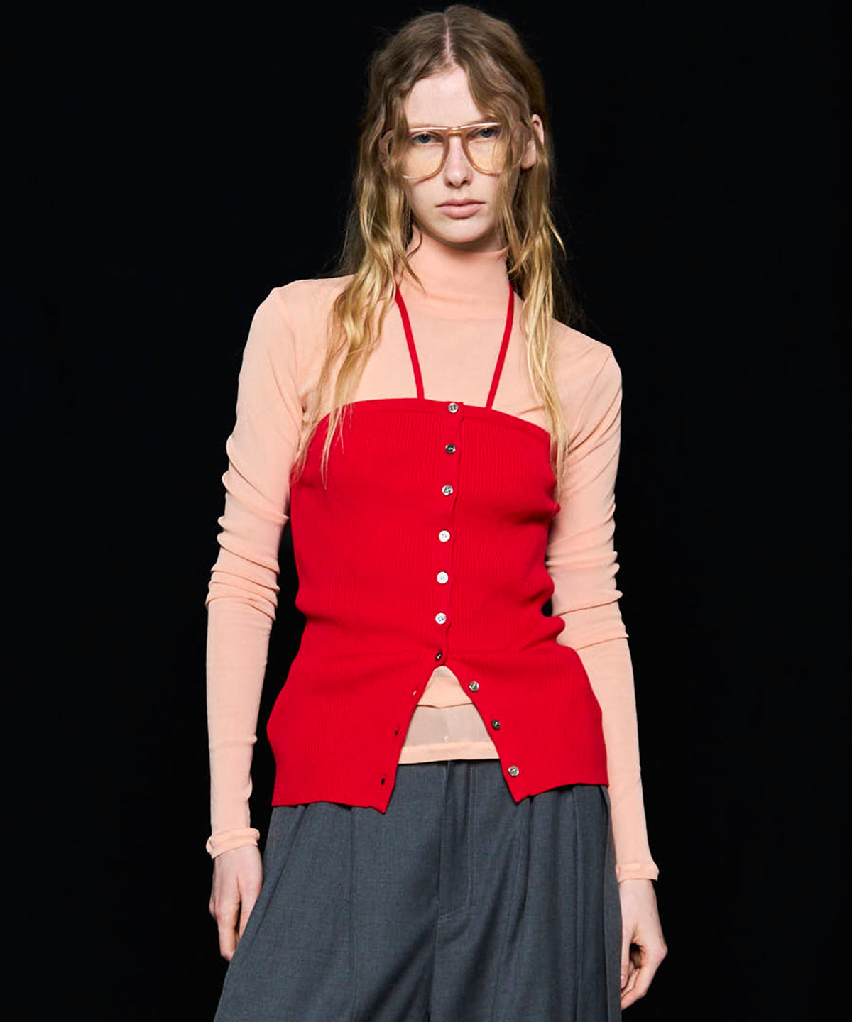 Cashmere Blend Multiway Cardigan Bustier Set Knit Tops