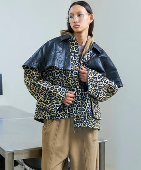 leopard Military Cape Jacket