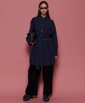 [25AUTUMN PRE-ORDER] Hand Stitch Shirt Dress