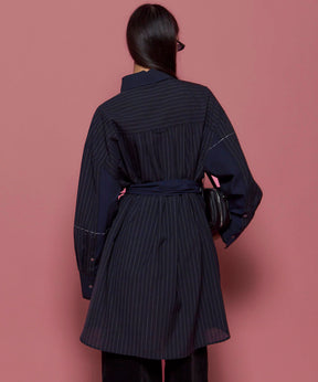 [25AUTUMN PRE-ORDER] Hand Stitch Shirt Dress