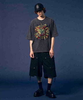 Impregnation Wool Mix Stretch Prime-Wide Cargo Shorts