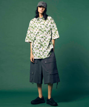 Impregnation Wool Mix Stretch Prime-Wide Cargo Shorts