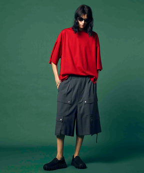 Impregnation Wool Mix Stretch Prime-Wide Cargo Shorts