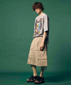 Impregnation Wool Mix Stretch Prime-Wide Cargo Shorts