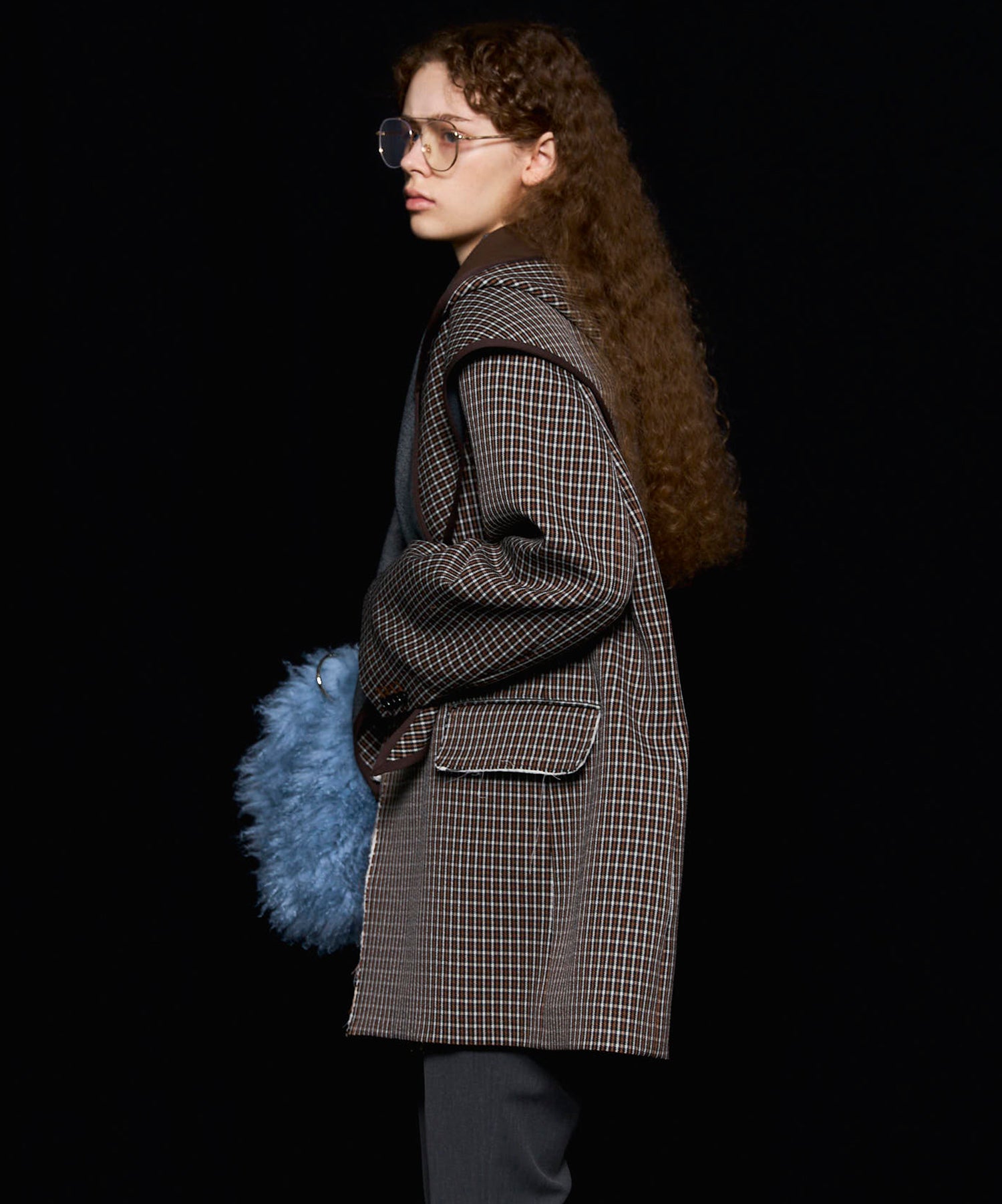 2way Hooded Scarf Cut Off Jacket