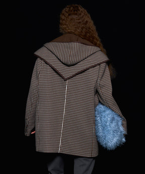 2way Hooded Scarf Cut Off Jacket