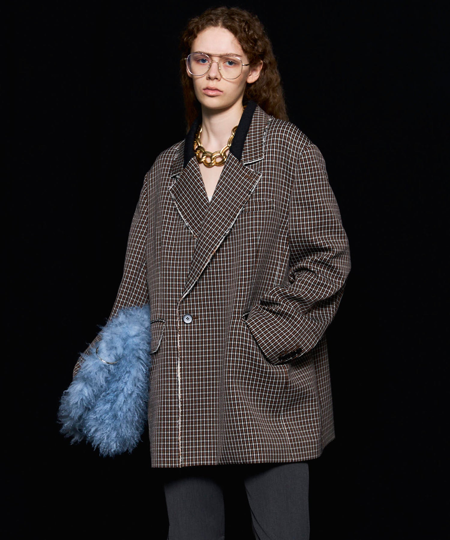 2way Hooded Scarf Cut Off Jacket