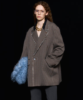 2way Hooded Scarf Cut Off Jacket