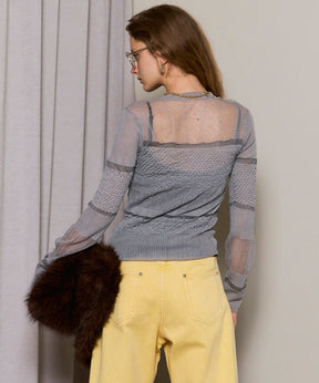 透明的针织套头衫