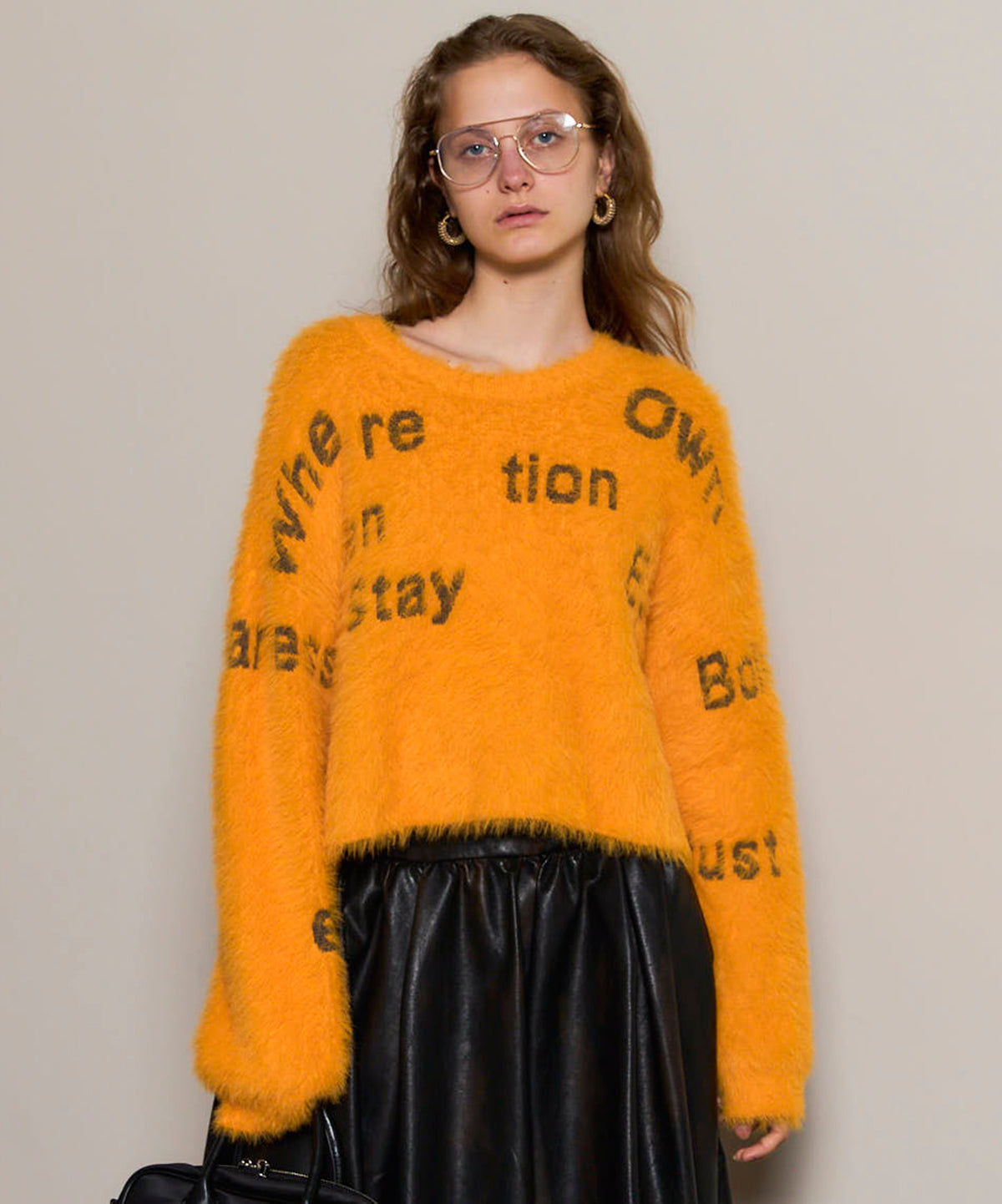 Shaggy Logo Knit Tops