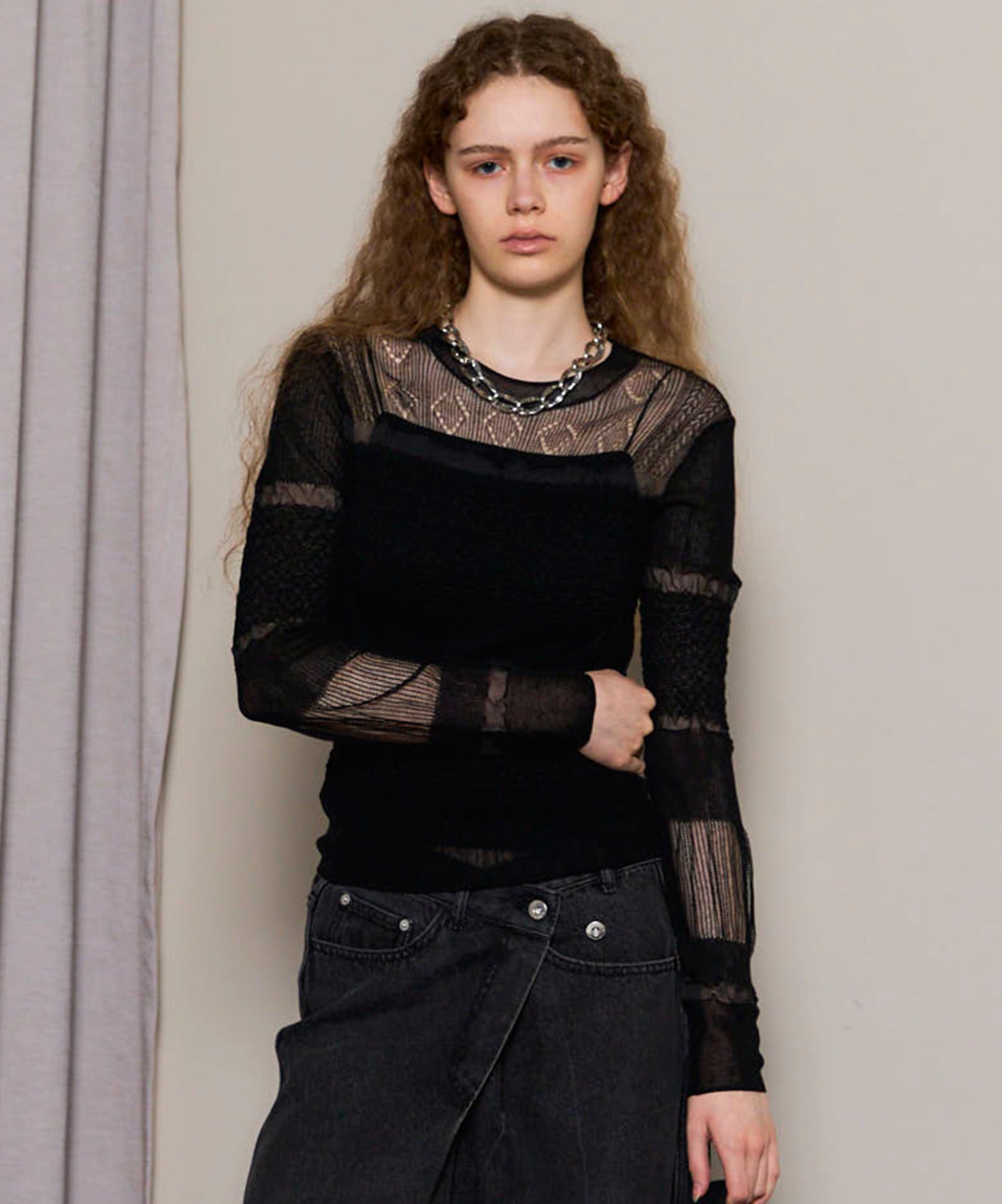 透明的针织套头衫