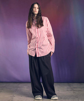 울 믹스 부드러운 연속 견인짜리 넓은 바지