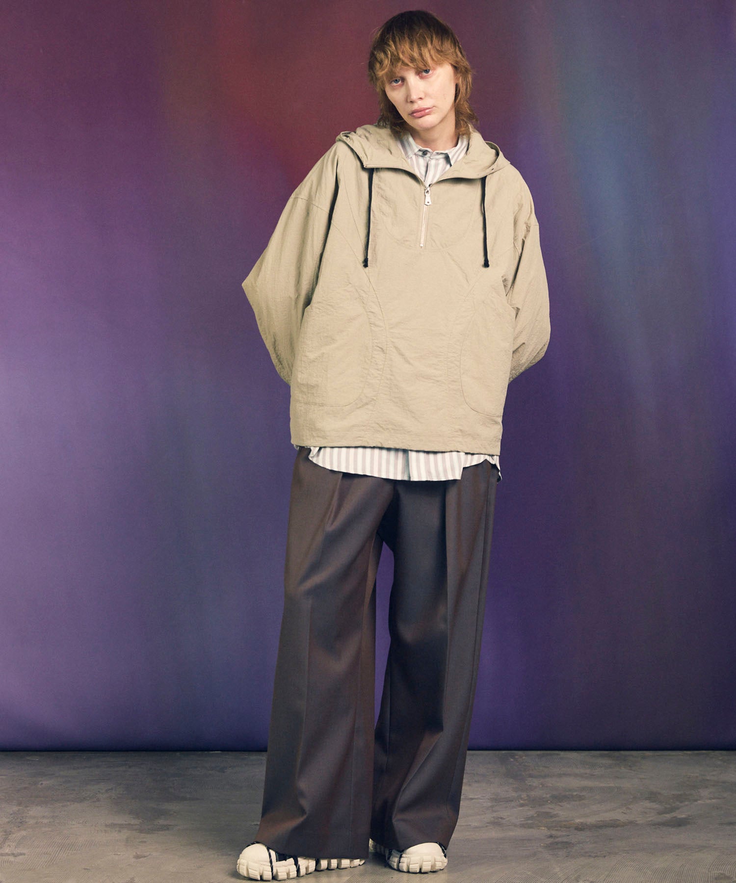 Prime-Over Half Zip Anorak Blouson