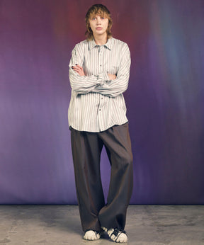 4 가지 색상 샹 브레이 세탁 가능한 양모 프라임 전역의 두 개의 턱 넓은 바지