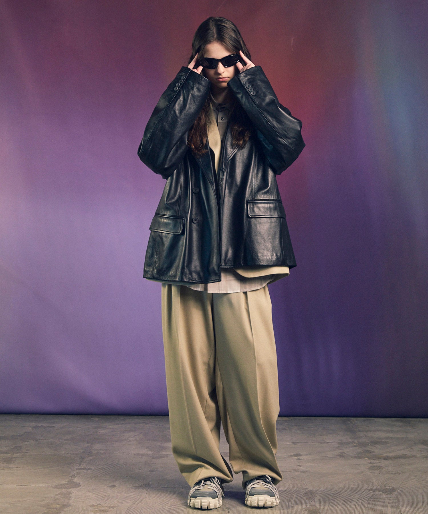 大幅値下げ！メゾンスペシャル　セミダブル　羊革ジャケット　Mサイズ Sheep Leather Peaked Lapel Semi-Double Tailored Jacket