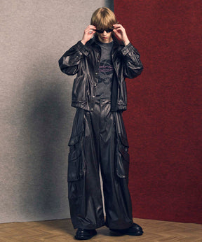 Curve Switching A Light Eco Leather Shirt