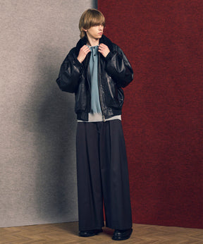 High Twist Pigment Bleach Prime-Over Long Sleeve Knit Polo Shirt