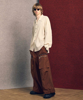 Radial Darts Prime-Over Open Collar Shirt